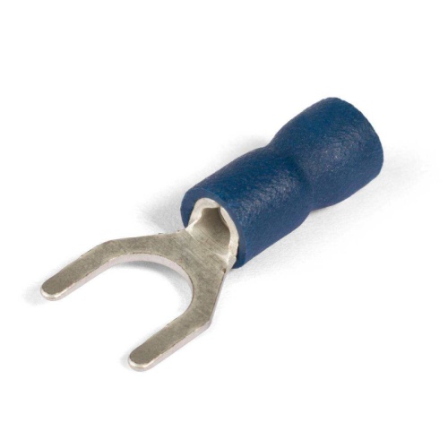 Наконечники вилочные изолированные с ПВХ манжетой (НВИ) 2,5–6 синие (100 шт/уп) Промрукав | код PR08.10398 | ПРОМРУКАВ
