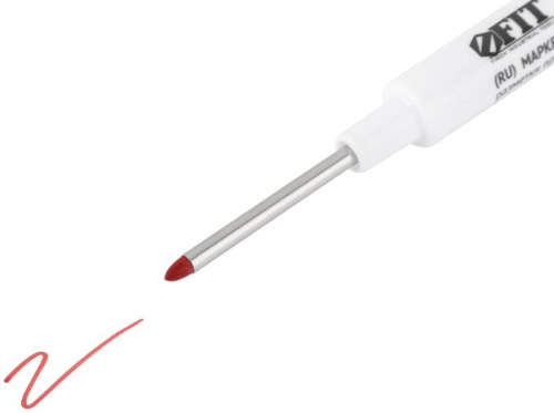 Маркер строительный перманентный, тонкий, удлиненное перо, красный | код 4344 | FIT фото 4 Маркер строительный перманентный, тонкий, удлиненное перо, красный | код 4344 | FIT фото 4