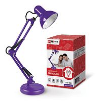Светильник настольный СНО 15Ф 60Вт E27 230В под лампу на основании фиолет. (кор.) IN HOME 4690612035871