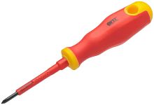 Отвертка изолированная 1000 В, CrV сталь, прорезиненная ручка 3х60 мм РН0 | код 55891 | FIT