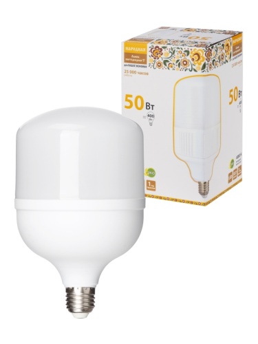 Лампа светодиодная T-50 Вт-230 В-4000 К–E27 (125x206 мм) НАРОДНАЯ | код SQ0340-1646 | TDM НАРОДНЫЙ Лампа светодиодная T-50 Вт-230 В-4000 К–E27 (125x206 мм) НАРОДНАЯ | код SQ0340-1646 | TDM НАРОДНЫЙ