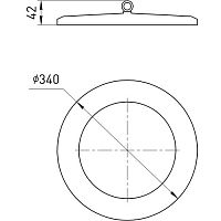 Светильник подвесной SPP-402-0-50K-200 200Вт 20000лм 5000К Кп<2% КСС Д DOB IP65 LED (High Bay) для высоких пролетов Эра Б0046670