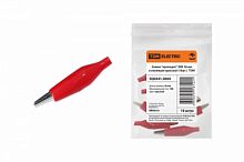 Зажим крокодил ЗКИ 10А 56мм в изоляции красный (10шт) TDM | код SQ0541-0005 | TDM