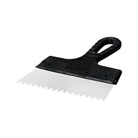 Шпатель фасадный REXANT 200 мм зуб 6х6 нержавеющая сталь, пластмассовая ручка | код 89-0222 | REXANT