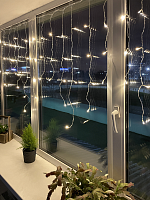 Гирлянда светодиодная "Бахрома" 2мх1м 62LED 24В IP44( без трансформатора Б0041911) тепл. свет | Код. Б0041907 | ЭРА