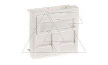 Лицевая рамка-адаптер 2M типа Mosaic для розеток 2хRJ-, 45х45мм, 2 порта | код ST0FP02502 | Toten