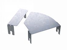 Крышка на горизонтальный изменяемый угол СРО 0-45град. 400, 1,2 мм | код SKVN400 | DKC