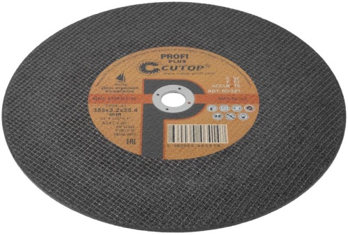 Диск отрезной по металлу профессиональный Т41-355х3.2х25.4мм Profi Plus Cutop 50-321 фото 2