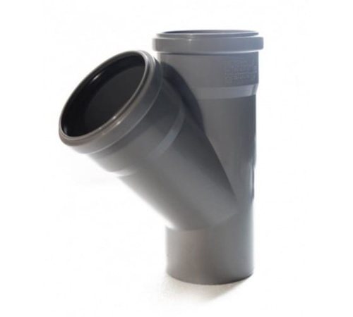 Тройник двухраструбный 45 град. 110х50 для бесшумной канализации | код 335220 | Ostendorf