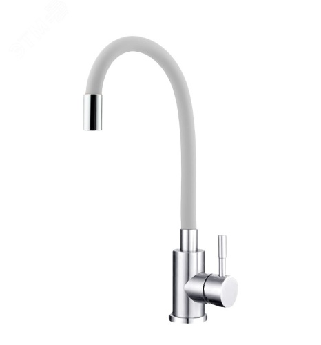 Смеситель для кухни TSARSBERG TSB-114-W003 гибкий излив БЕЛЫЙ тип См-МОЦБА | код TSB-114-W003 | TSARSBERG