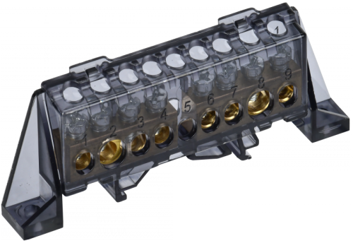 TEKFOR Шина N ноль в комб. изол. Стойка 8х12-4+4-Ч IEK | код TF-NN20-44-DP-K02 | IEK
