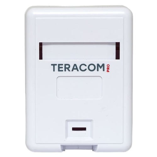 Корпус настенной розетки TERACOM PRO на 1 модуль Keystone со шторкой и маркером белый | код TRP-EBOX-1KSTN-WH | EKF фото 3