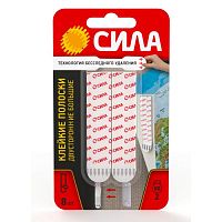 Полоски клейкие 8 шт, до 2 кг белые SDSS-L-W8 СИЛА | код Б0064999 | ЭРА