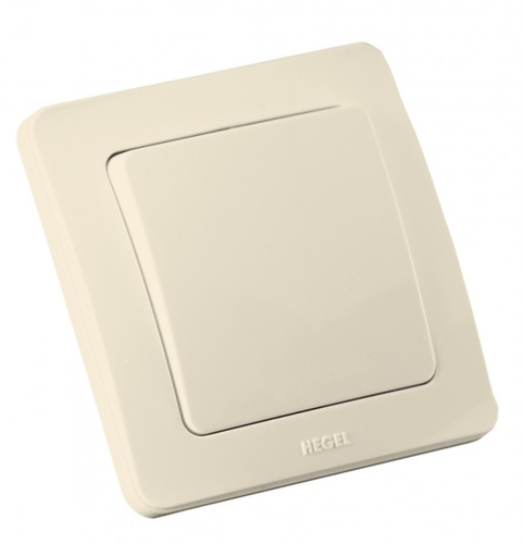 Переключатель одноклавишный скрытый слоновая кость 16А | код ВС16-361-01 | HEGEL