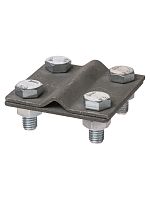 Зажим соединительный 4-х болтовой полоса-прут, полоса 30х4 - прут ?6-10 мм, термодиффузия TDM | код SQ2401-0039 | TDM