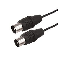 ВЧ кабель ТВ штекер - ТВ штекер, длина 20 метров, черный REXANT | код 17-5028 | REXANT