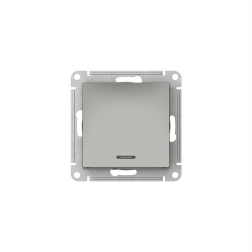 ATLASDESIGN 1-клавишный ПЕРЕКЛЮЧАТЕЛЬ с подсветкой, сх.6а, 10АХ, быстрозажимные клеммы, СТАЛЬ | код ATN000963S | Systeme Electric фото 4