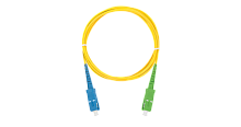Шнур NIKOMAX волоконно-оптический, переходной, одномодовый 9/125мкм, стандарта OS2, SC/UPC-SC/APC, одинарный, LSZH нг(A)-HFLTx, 2мм, желтый, 1м | код NMF-PC1S2C2-SCU-SCA-001-R | NIKOMAX