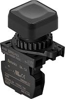 Головка кнопки S2PRS-P1K, квадратная черная ?30мм с самовозвратом, монтажное отверстие ?22/25мм | код A8026-A5550002774 | РЕЛЕ И АВТОМАТИКА