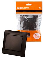 Кнопка звонковая 6А шоколад Лама TDM | код SQ1815-0508 | TDM