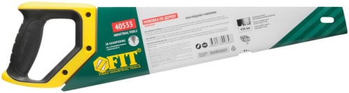 Ножовка по дереву, переменный профиль, каленый зуб, по живой/влажной древесине, Профи 450 мм | код 40533 | FIT фото 4