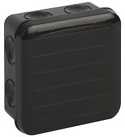 Коробка распределительная ОП 85х85х45мм двухкомпонентная 8 вводов IP65 черн. | код 67240Ч | Ruvinil