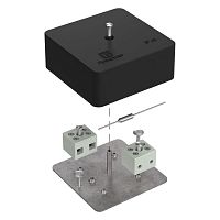 Коробка огнестойкая для кабель-канала 40-0450-FR6.0-4-П Е15-Е120 с термопредохранителем RAL9005 75х75х30 (87 шт/кор) Промрукав | код 40-0450-9005-FR6.0-4-П | ПРОМРУКАВ