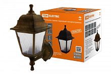 Светильник садово-парковый НБУ 04-60-001 четырехгр., настенный, пластик, расс.пластик, бронза TDM | код SQ0330-0774 | TDM