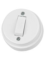 Выключатель 1-кл. открытой установки IP20 10А белый Ретро TDM | код SQ1806-0505 | TDM