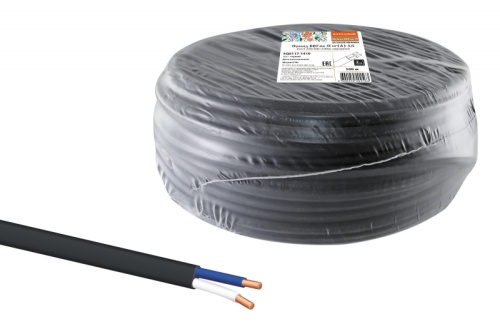 Провод ВВГмб-П нг(А)-LS 2х2.5 220/380 (бухта 100м) Народный ТРТС | код SQ0117-1410 | РЭМЗ ТМ