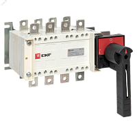 Рубильник-переключатель 250A 4P c рукояткой управления для прямой установки PowerSwitch EKF | код pscs-250-4 | EKF