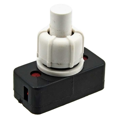 Кнопочный переключатель RUICHI PBS-17A, ON-OFF, белый | код 57002 | Ruichi