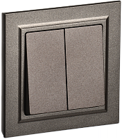 BRITE Выключ. 2-кл. 10А в сб. ВСР10-2-0-БрТБ бр. IEK | код BR-V20-0-10-K45-F | IEK