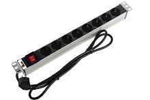 Блок розеток Rem-16 с выключателем 8 Schuko 16A 19' шнур 1.8 м | код R168SV44018 | ЦМО