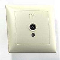 СЕЛЕНА Розетка телевизионная РТВ1-0-3 скрытая слоновая кость | код 8150 | Кунцево-Электро