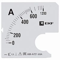 Шкала сменная для A721 600/5А-1,5 |  код. s-a721-600 |  EKF