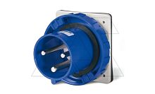 Разъем пром. силовой CEE встраиваемый, штекер, 125A, 2P+E 6h, 200_250VAC 50/60Hz, уст. 114x114mm, IP66/IP67, серия OPTIMA | код 246.12593 | Scame