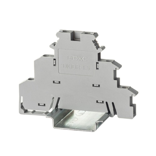 Клемма трехуровневая, винтовой зажим, 6 точек подключения, 2.5 кв.мм, серая | код DKIDR-1.5 | DKC Клемма трехуровневая, винтовой зажим, 6 точек подключения, 2.5 кв.мм, серая | код DKIDR-1.5 | DKC