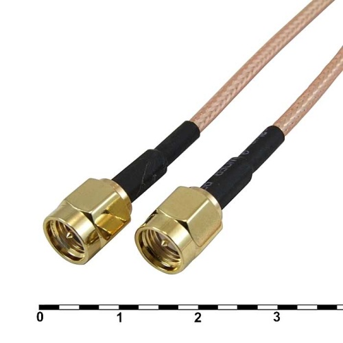 Разъём высокочастотный RUICHI SMA-P/SMA-P-RG316-50CM, длина 50 см | код 109529 | Ruichi