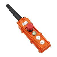 Пульт кнопочный NP3-1K на 2 кнопки, кнопка «ВКЛ» с фикс., повор. «Грибок» c фикс. IP65 (R) | код 586056 | CHINT