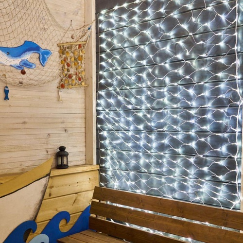 Гирлянда Сеть 2х1,5 м, свечение с динамикой, прозрачный ПВХ, 288 LED, 230 В, белый | код 215-045 | Neon-Night фото 5