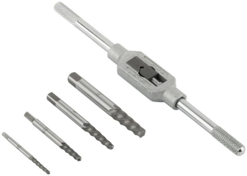 Набор экстракторов профи быстрорежущая HSS сталь 4шт сметчикодержателем FIT 36449 фото 2