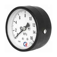 Манометр TM310T Dy 63 с задн. подкл., 1/4", 0-10 бар (кл. точн. 2,5) | код. TM-310T.0210 | VALTEC