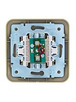 Розетка телевизионная проходная TV СП ASTI IP20 в сборе золото. LEZARD 7081-3636-129