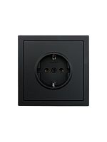 Розетка 1-мест. с/з ПБТ СП ZIMA IP20 16А безвинт. зажим черн. бархат LEZARD 704-4288-122BQC