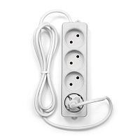 Удлинитель Гарнизон EL-NL4-W-2, 4 розетки допустимый ток 10А, длина 2 метра . | код EL-NL4-W-2 | Гарнизон