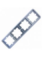 Рамка 4 поста серебро | код С140-004 | GUSI ELECTRIC