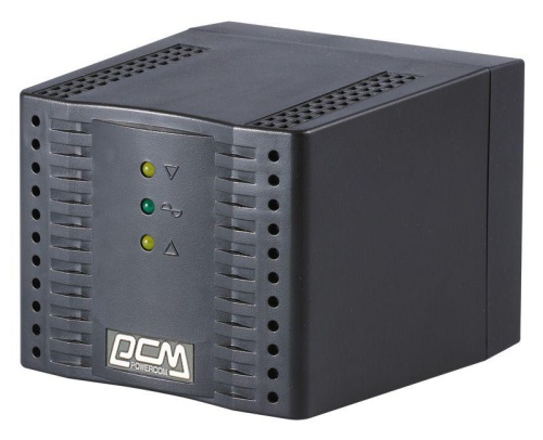 Стабилизатор напряжения TCA-1200 600Вт 1200В.А черн. | код 802506 | POWERCOM