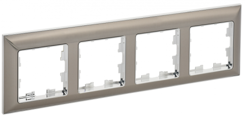 BRITE Рамка 4-мест. РУ-4-Бр хром/никель IEK | код BR-M42-12-4-K23 | IEK BRITE Рамка 4-мест. РУ-4-Бр хром/никель IEK | код BR-M42-12-4-K23 | IEK