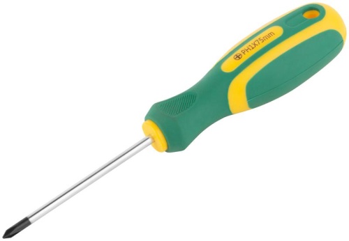 Отвертка ''Контур'', CrV сталь, прорезиненная ручка 4х75 мм РН1 | код 55191 | FIT